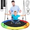 Serenelife Saucer Swing with Tree Hang Kit, 40 in Outdoor Tree Swing, 2 Adjustable Hanging Rope Straps and SLSWNG100RB - alternate 2